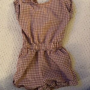 Ketiketa Gingham Girls Checkered Romper - Pink size 6